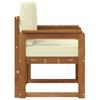 Outdoor Sofa Solid Acacia Wood and Polyester Natural