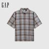 Gap Unisex Plaid Short Sleeve Casual Shirt