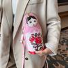 Creative Matryoshka Print Bag Women Crossbody Bags Women New Fashion Pu Leather Bag Phone&Purses Bag Shoulder Bag Bolsas