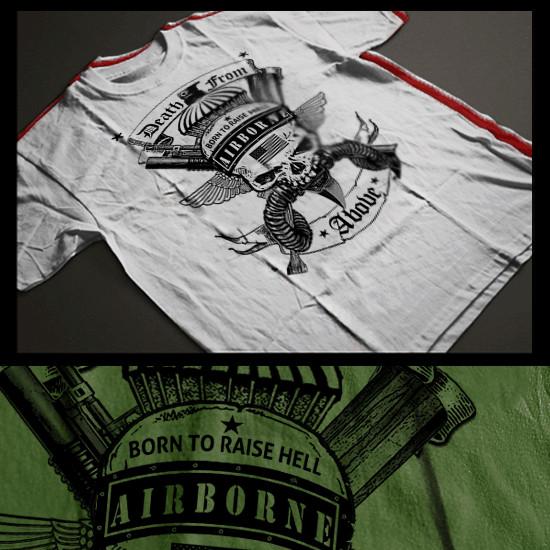 Воздушно-десантный Военный Парашютист Ирак Афганистан Война Боевой Ветеран Унисекс Футболка M