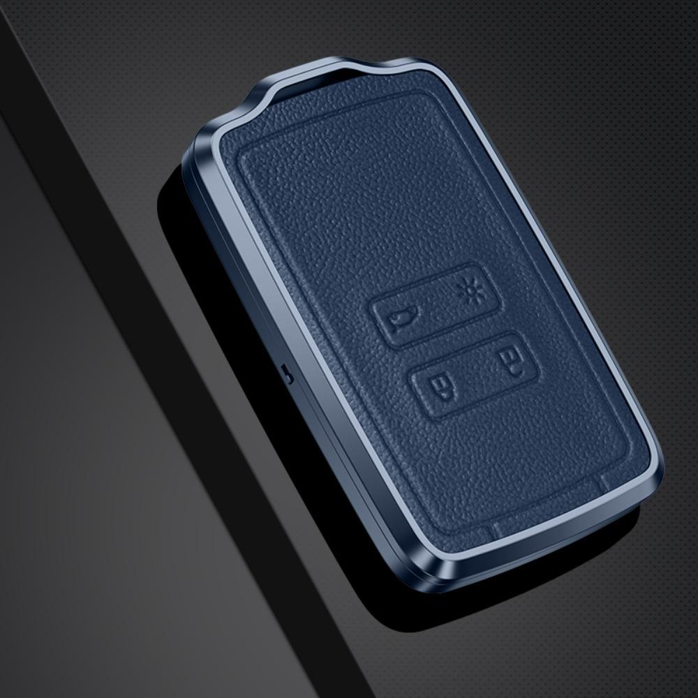 Alloy Leather Car Key Case Cover Shell For Renault Koleos Captur Megane Clio Scenic Talisman Arkana For Dacia Sandero Card Fob