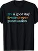 Unisex T-shirt Grammar English Teacher Punctuation Marks T-Shirt - Retro Comma Period Exclamation Question Mark Apo