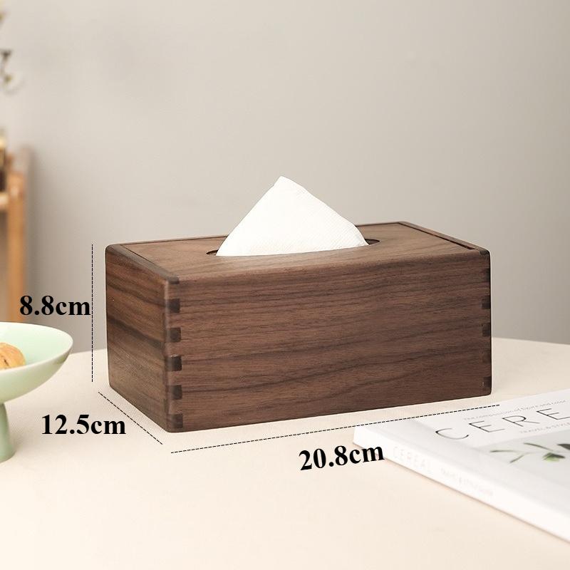 

Solid Wood Tissue Box Paper Storage Boxes Wooden Napkin Box Handkerchief Organizers Bedroom Table Decoration Kitchen Accessories