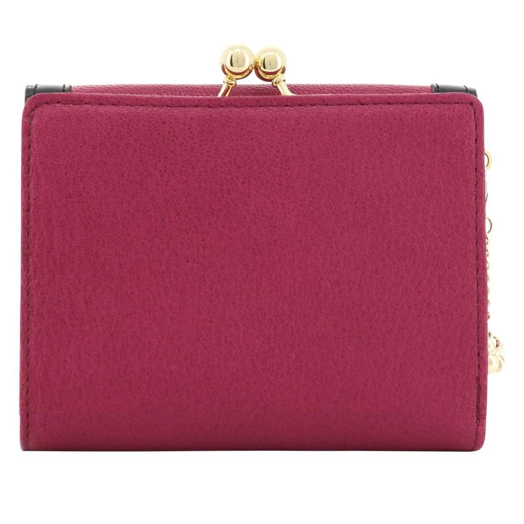 Bifold Wallet Clasp Genuine Leather Poison 316551 Gothic Goth Halloween Spider Web Goat Leather Cowhide Leather Navy [ANNA SUI] [ANNA SUI] Women's