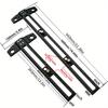 2 In 1 Drilling Positioning Scoring Ruler - Aluminum Alloy Scriber Marking Gauge with 6/8/10mm Drill Sleeves and Activity Block