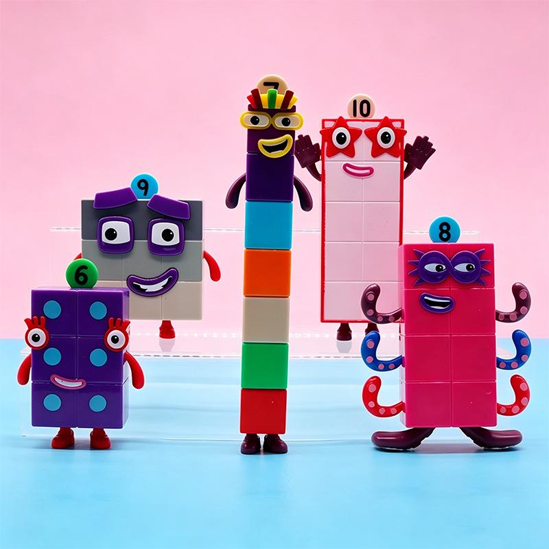 Numberblocks Digital Figurines: Small Square Characters In Hand-Painted Models, Card Game, and Ornaments.