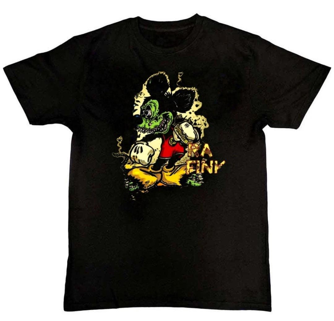 Rare Ed Roth Rat Fink Graphic Print Mens T-Shirt XXXL