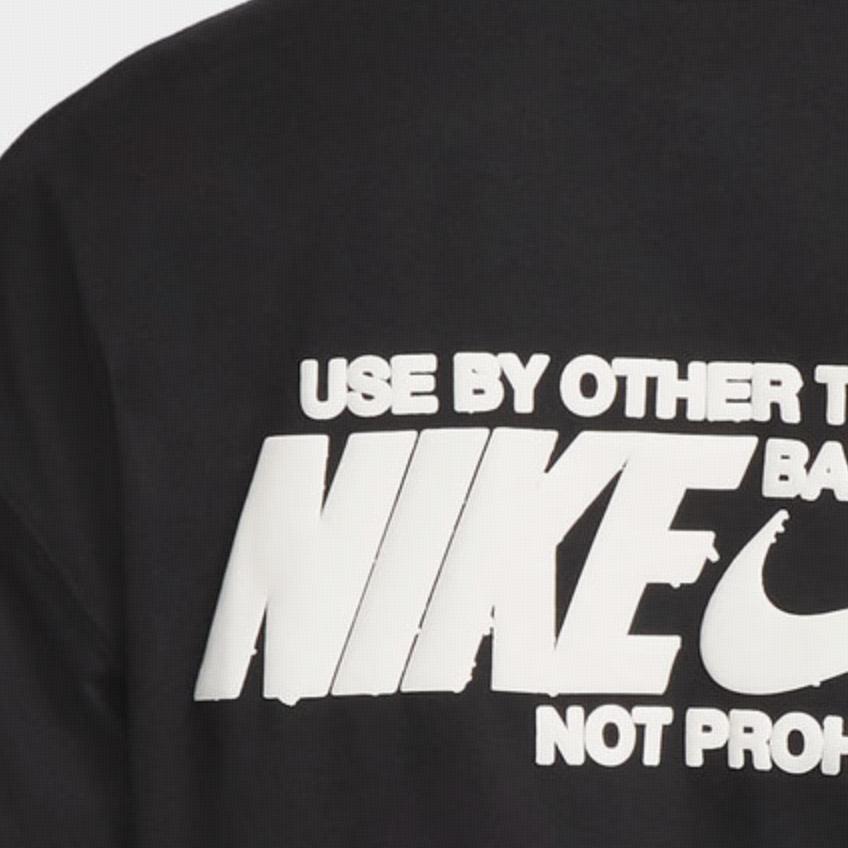 Nike Logo Print Crew Neck Short Sleeve T-Shirt Men Tops Black DZ3028-010