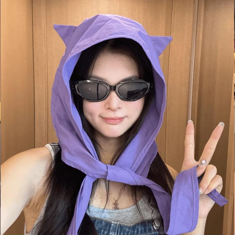 NEW 1PCS Women's Sun Hat with Cat Ears, Fashionable UPF Sun Protection Cap, Quick-Drying Adjustable Hat for Outdoor Activities