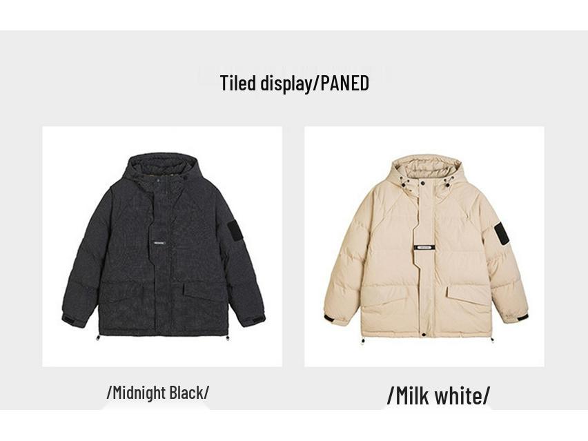 Hong Kong Style Fashionable Unisex Down Jacket - Simple, Loose, Versatile, and Warm Trendy Piece for Couples