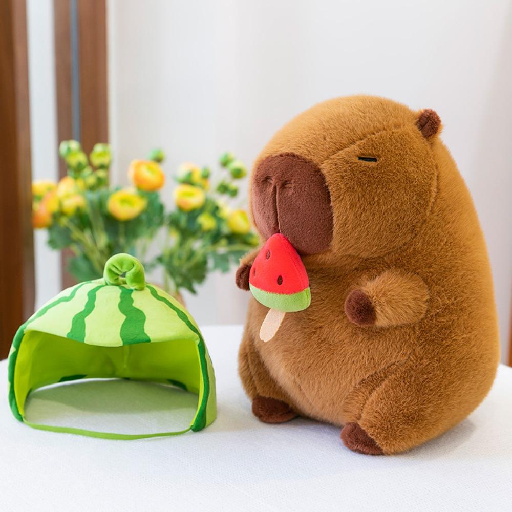 Dehnbare Capybara Plüschpuppe Wassermelonen-Capybara Kuscheltier Capybara Plüschtier Zimmerdeko