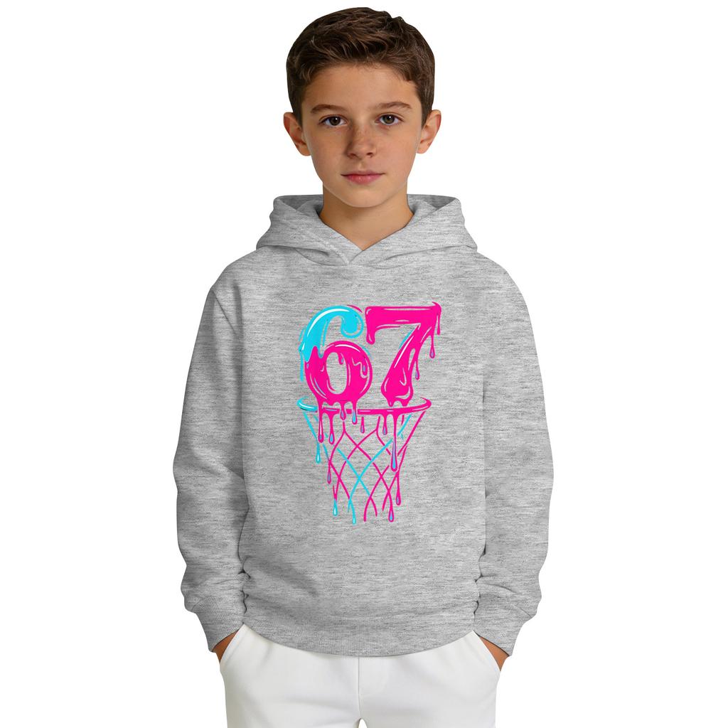 Boys' Printed Hooded Long,Sleeve Sweatshirt Casual Sports Comfort Sweatshirt