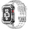 Case+Strap For Apple Watch Band 44mm 40mm 45mm 41mm Transparent Sport bracelet+Protective Bumper Cover Iwatch Series 8 7 6 Se 9