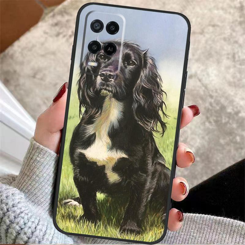 Cartoon Cocker Spaniel Case For Oppo A57 A17 A77 A40 A78 A54 A74 A94 A76 A16 A96 A18 A60 A80 A38 A58 A98 A15 A5 Pro