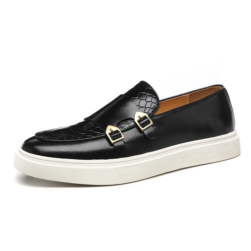 Mote Lær Mote Gå Loafers Menn Allsidige Klassiske Herresko for Bryllup Luksusmerke Herre Slip-on Sko Håndlagde Herre Flats