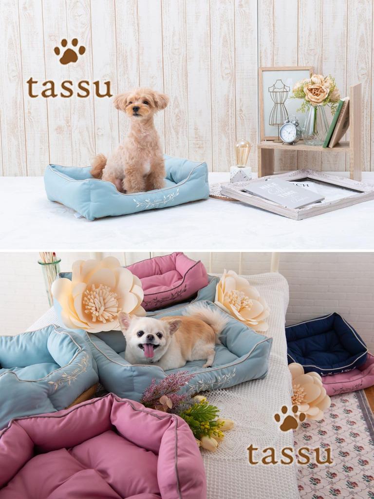 Čtvercová postel S premium saténová postel pro domácí mazlíčky tassu 168-6162A4