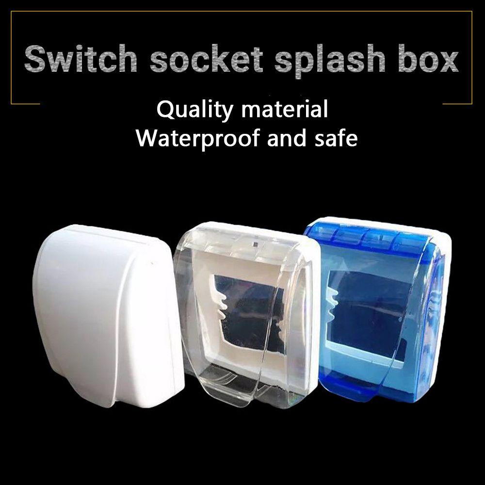 

Bathroom Supplies Waterproof Safety Electric Plug Cover Socket Protector Splash Box Sockets transparent