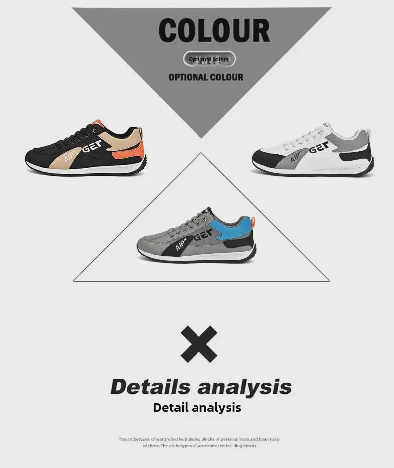 Men's Korean-Style Trendy Thick-Soled Sports Shoes - Fashionable Casual Running Low-Tops