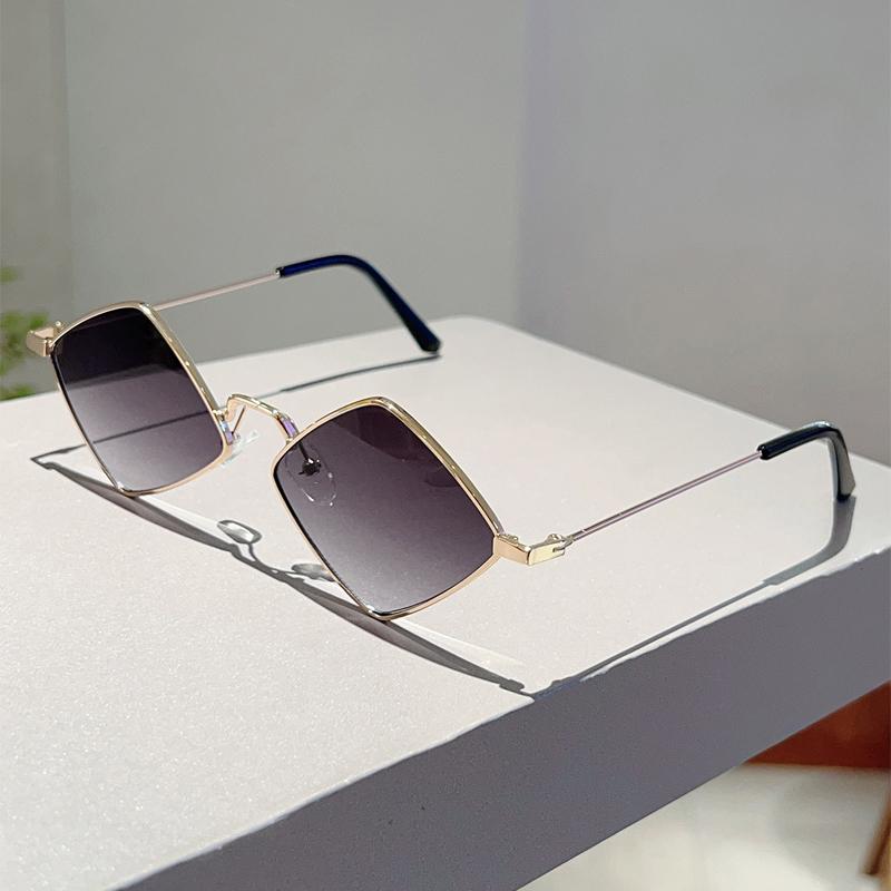 Rhombic Shape Sunglasses New Fashion Vintage Gradient Outdoor Casual Shades Trendy Luxury Brand Design Decor Sun Glasses