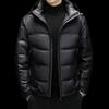 Fattened and Enlarged Leather Leather Jacket Men's Medium Down Jacket Short Korean Version Slim-fit Lapel Leather Jacket Fur Jacket Tide