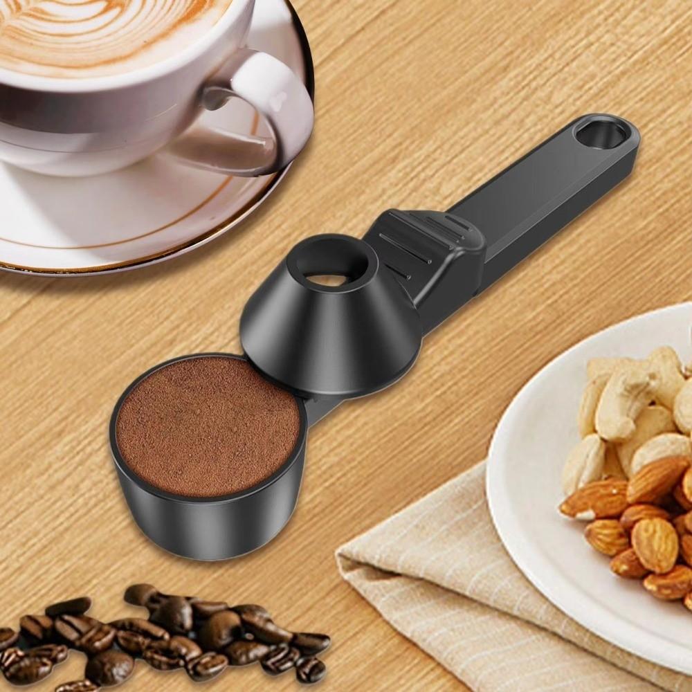 Multi-Purpose Adjustable Slide Coffee Scoop 2-in-1 Function Portable Measuring Spoon Leakproof Coffee Measuring Tool Office