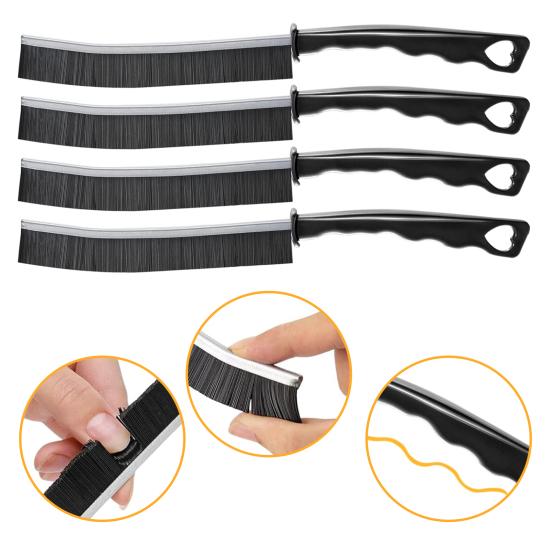 4Pcs Gap Cleaning Brush Ergonomic Design Hard Bristle Crevice Brush with Hanging Hole for Home Kitchen Bathroom