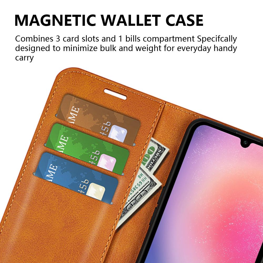 For Samsung Galaxy A16 5G/A16 4G Stand Case Anti-Scratch Calf Texture Leather Phone Cover