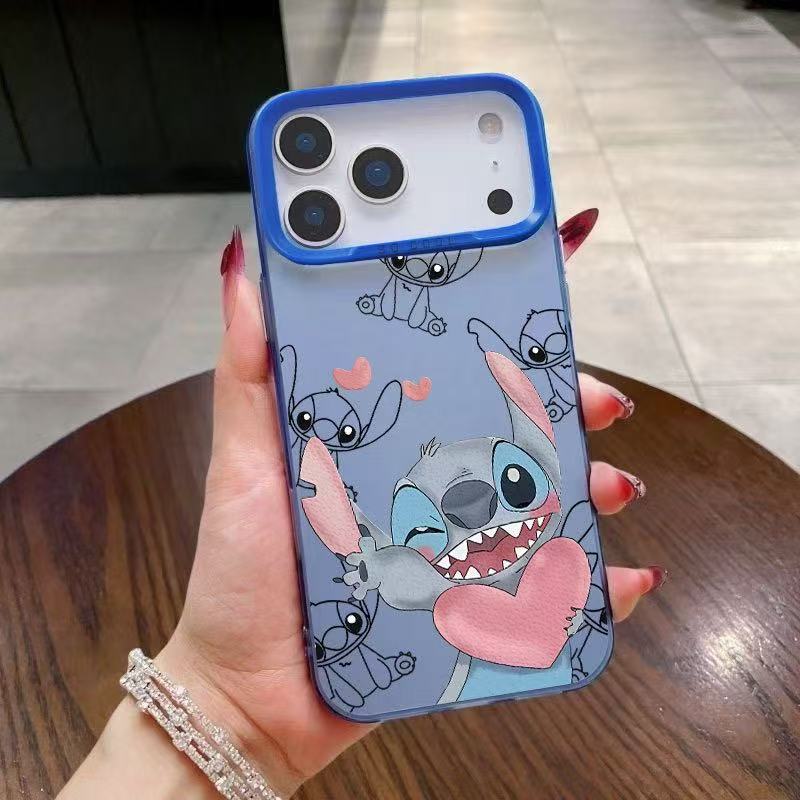 Stitch compatible iPhone 17 Pro Max phone case, iPhone 16 energetic case, 15 European and American style, 1413