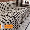 Thousand Bird Grid Plush Sofa Cover Thickened Warm Non-slip Couch Cushion Soft Plush Furniture Protector Pad Home Decoration
