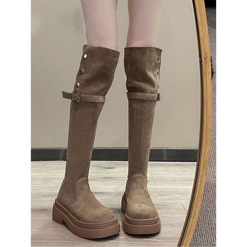 Women's Chunky-Heeled Over-the-Knee Thick-Soled Boots for Autumn/Winter 2025