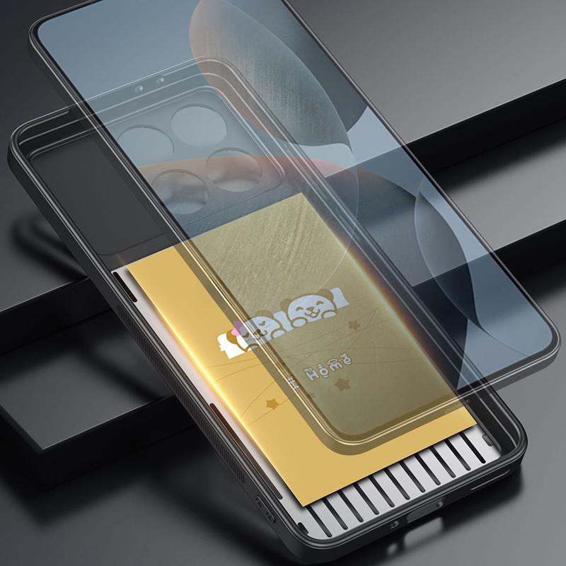 For Xiaomi Redmi K70E 5G Case TPU+Aluminum Alloy Anti-Fall Phone Cover Heat Dissipation