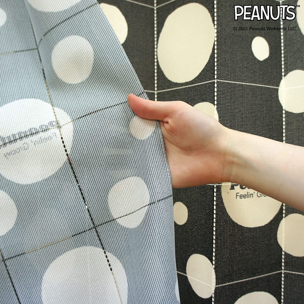 Noren Kobo Accordion Curtain Snoopy Monotone Dot SNOOPY PEANUTS Free Cut 96 X Length 95748 (Width 200cm)