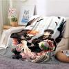 Coperte a Quadri Anime Pallavolo Haikyuu Decorazione Peluche Pile Corallo Coperte Morbide da Lanciare per Letto Viaggio Trapunta Manga Miya Atsumu