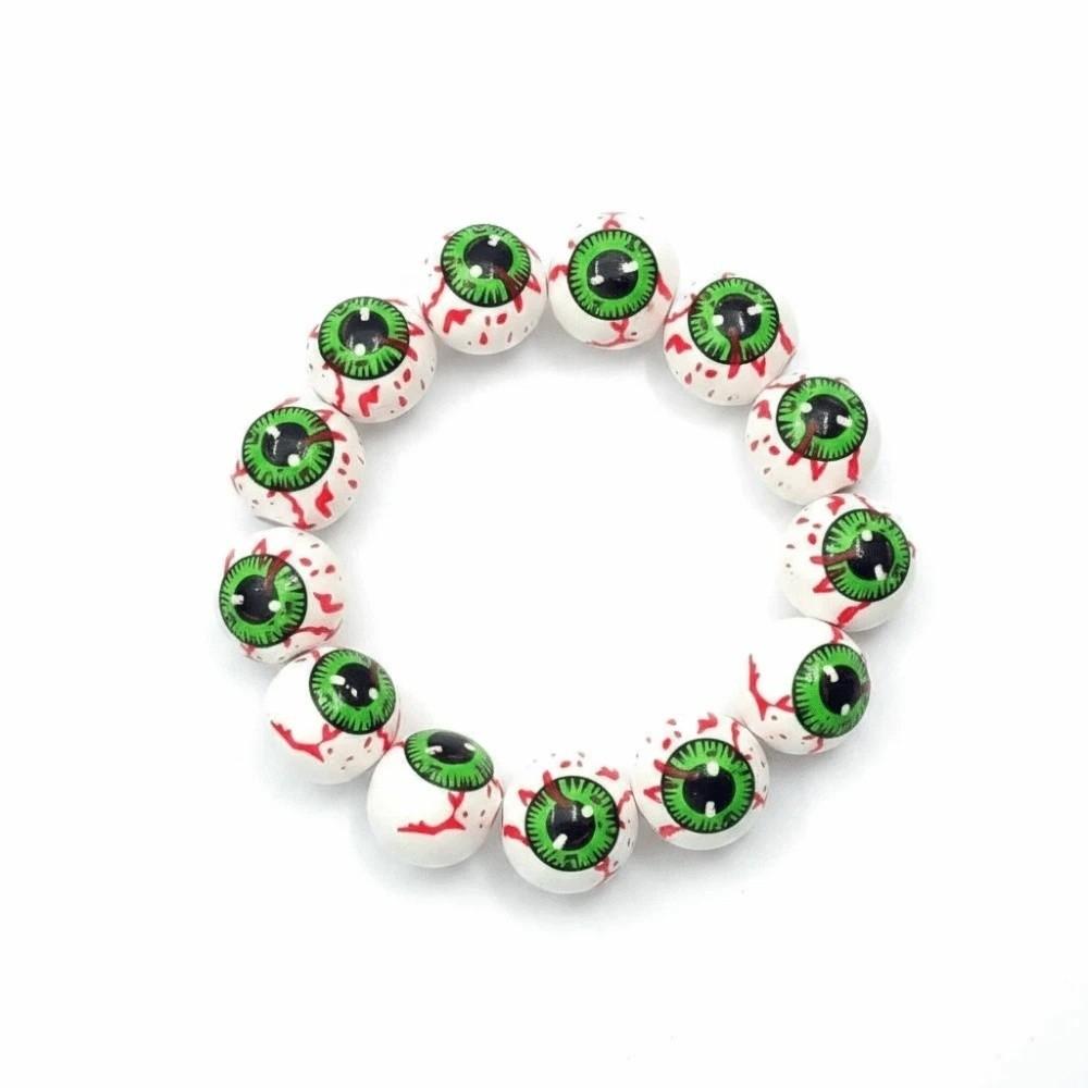 Elastic Halloween Bracelet Stretchy Wood Wristband Devil Eye Bangle Pumpkin Beads Bracelet Couples
