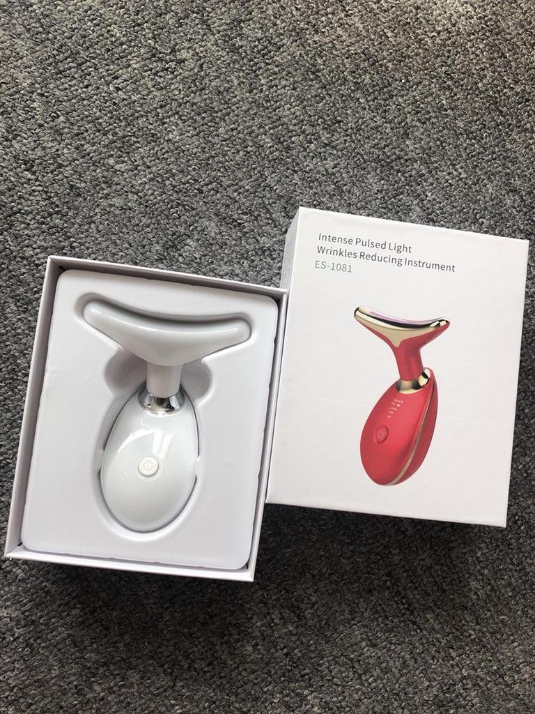 Photon Therapy Neck & Face Massager: Double Chin Reducer and Skincare Tool
