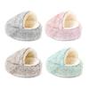 Cat Nest Bed Fuzzy Covered Cat Cave Bed Warm Fluffy Pet Bed with Anti-Slip Bottom Puppy Calming Bed for Small Dogs Cats
