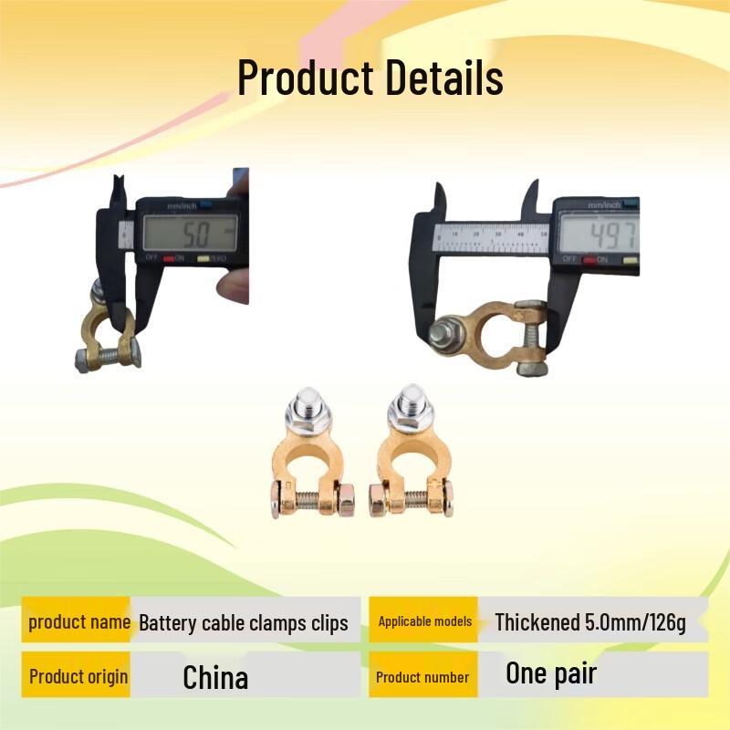 Pure Copper Heavy-Duty Battery Terminal Clamps