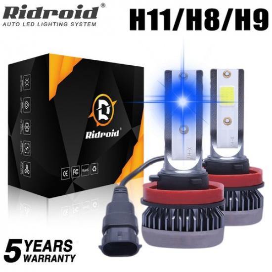 

2x RIDROID H11 LED Headlights Kit Low Beam Bulb Super Bright 8000K Blue 26000LM