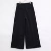 Max Mara 24Stainless Steel 2411781021 Nylon X Cotton Scuba Jersey Wide Flare Pants Bottoms 46 blackUsed