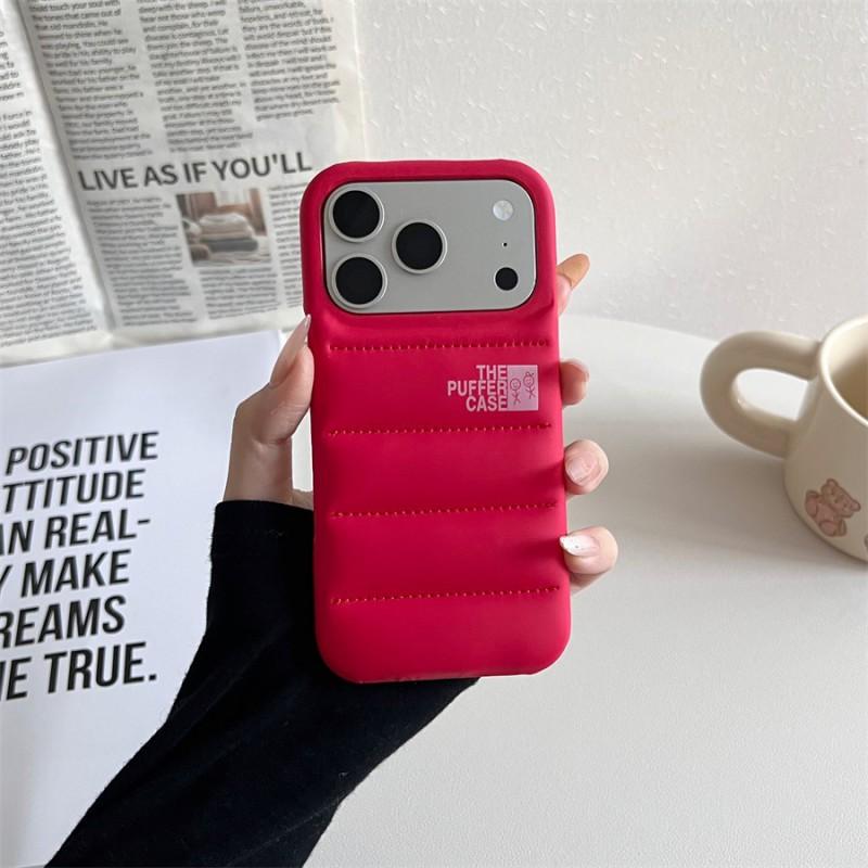Custodia imbottita stile piumino per telefono IPhone 17 Air Pro Max Cover posteriore in PU antiurto in più colori
