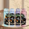 1PC Big Tractor Mud Off Road Vehicle Art 750ml Color Plastic Sports Water Bottle Leakproof Flip Straw Lid Suitable for Sports Office Home Use