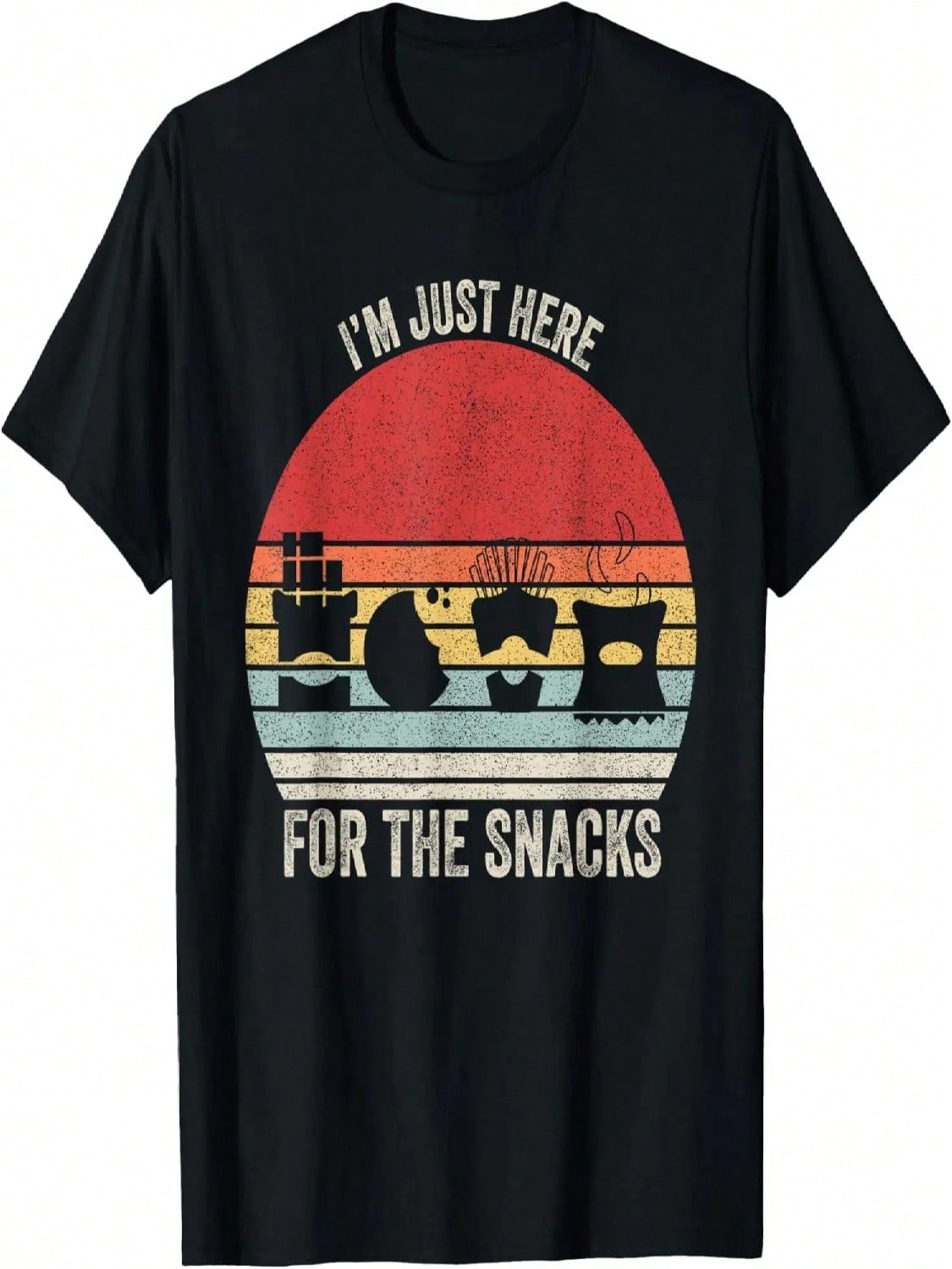 Vintage Retro I m Just Here For The Snacks Shirt Funny Snack T-Shirt S разноцветный