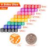 GWHOLE 6-sidigt TRPG-tärningsset 40 stycken 14 mm Transparent Rundade hörn 8 färger Röd Gul Blå Grön Lila Orange Svart Rosa