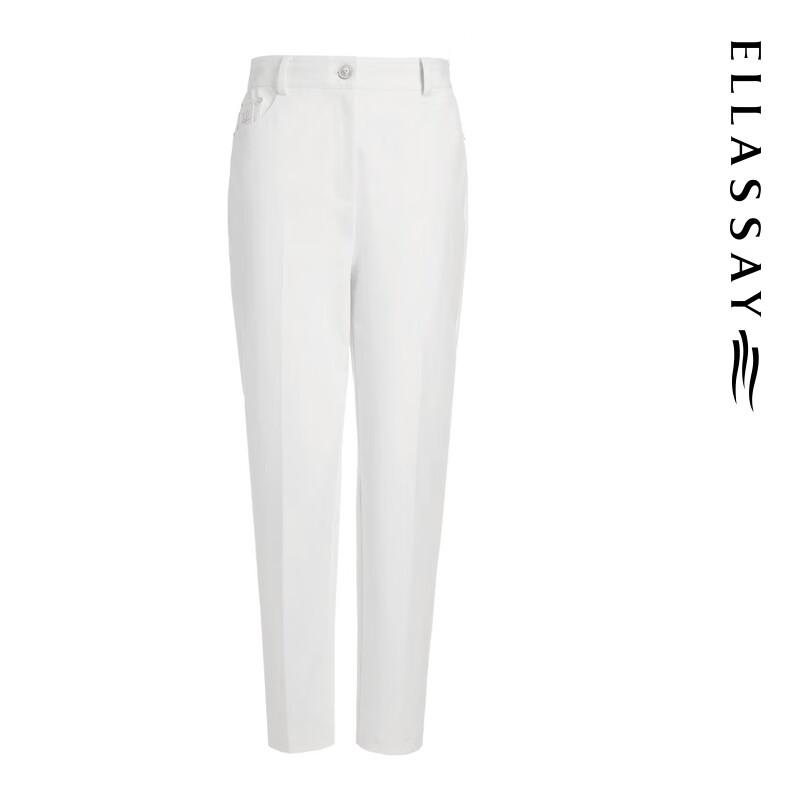 ELLASSAY Women's High-Waist Straight Leg Ankle-Length Casual Pants