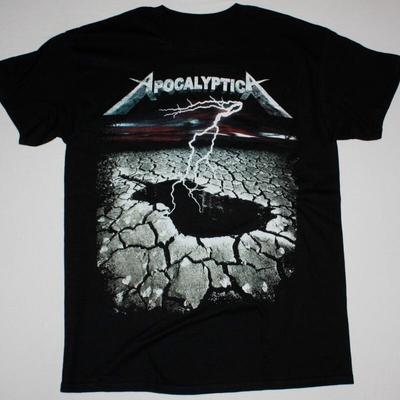 APOCALYPTICA SCORCHED EARTH Černé tričko s krátkým rukávem Všechny velikosti AR928 Unisex tričko