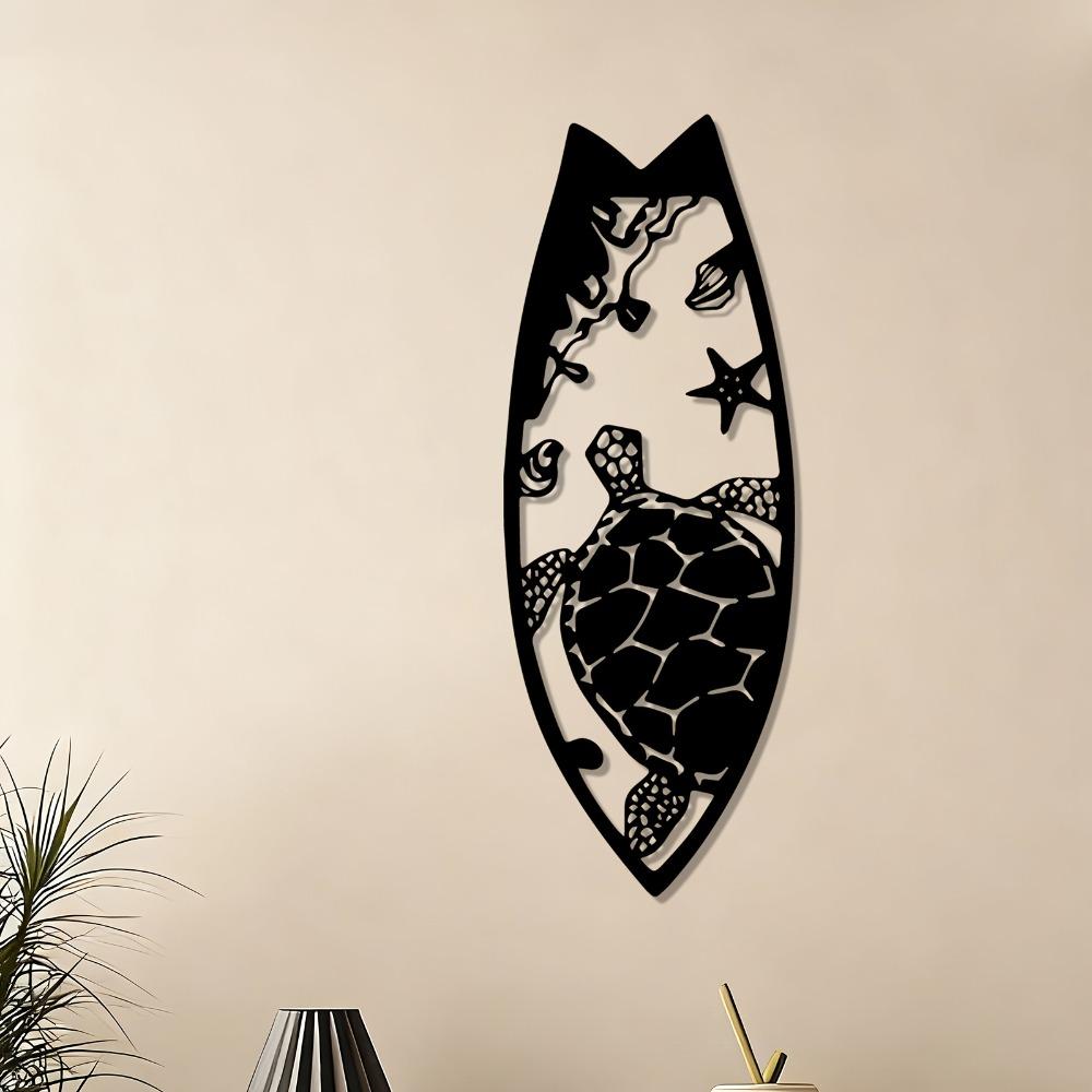 Metal Wall Art Sea Turtle Ocean Lover Gift Beach Marine Decor Weather Resistant