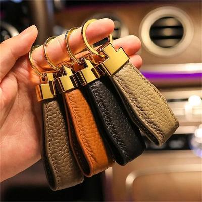 Zinc Zinc Zinc Alloy Luxury Key Chain Waist Belt Car Key Ring Fashion Leather Keyring  Auto Accessories