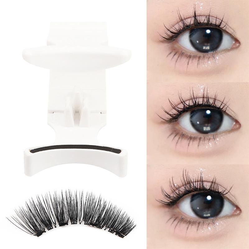 1 Paar Magnetische Wimpernverlängerungs-Set Wiederverwendbare Magnetische Wimpern Und Pinzette Kein Kleber Benötigt Flauschige Falsche Wimpern Make-up
