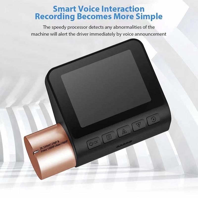 WIFI Interconnection 2K Car Driving Recorder G-Sensor Dash Cam Supports 24H Parking Monitoring Mobile Phone