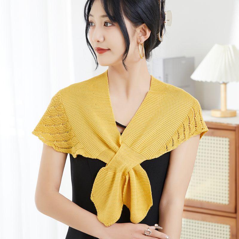 

Women s Summer Knit Shawl - Air-Conditioned Style, High-End Cheongsam Outerwear for Shoulder & Neck Protection, Ideal for Dresses. One Size